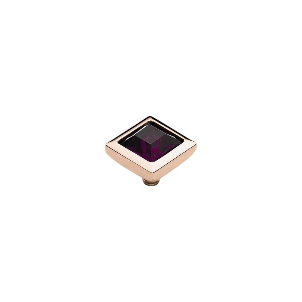 NEW QUDO women's hemitite 9 mm jewelry topper in rose gold